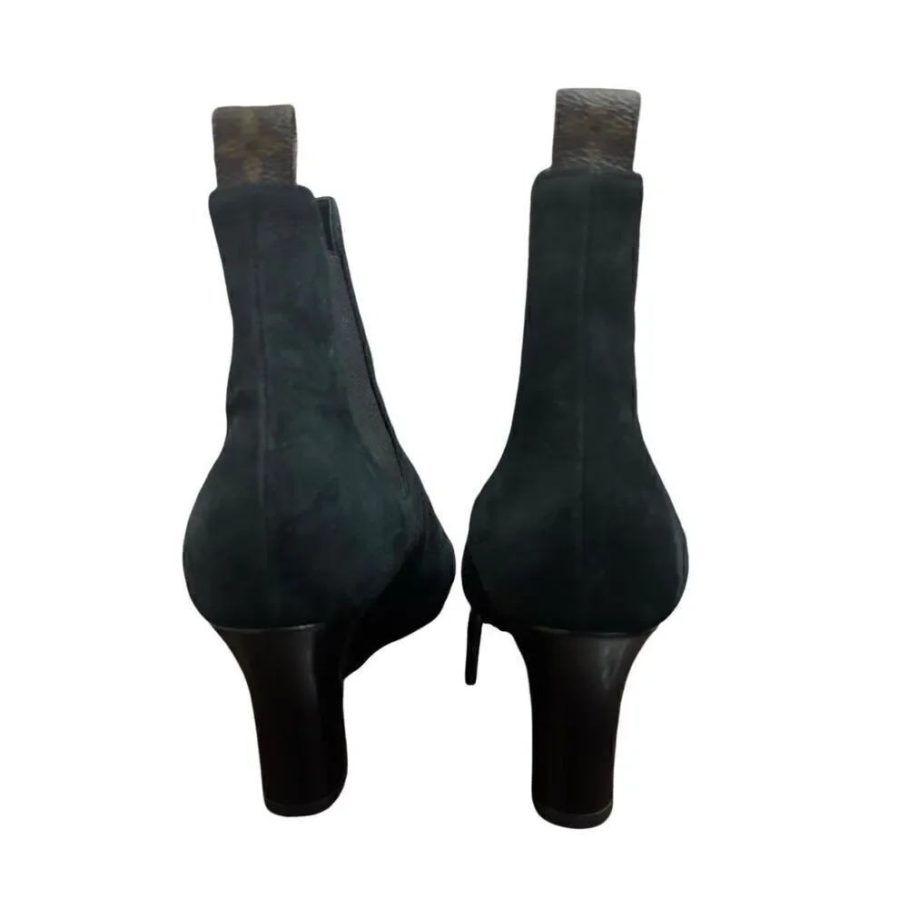Louis Vuitton Suede Ankle Boots Size 361/2 Retail ( $1760) - Picture 5 of 12